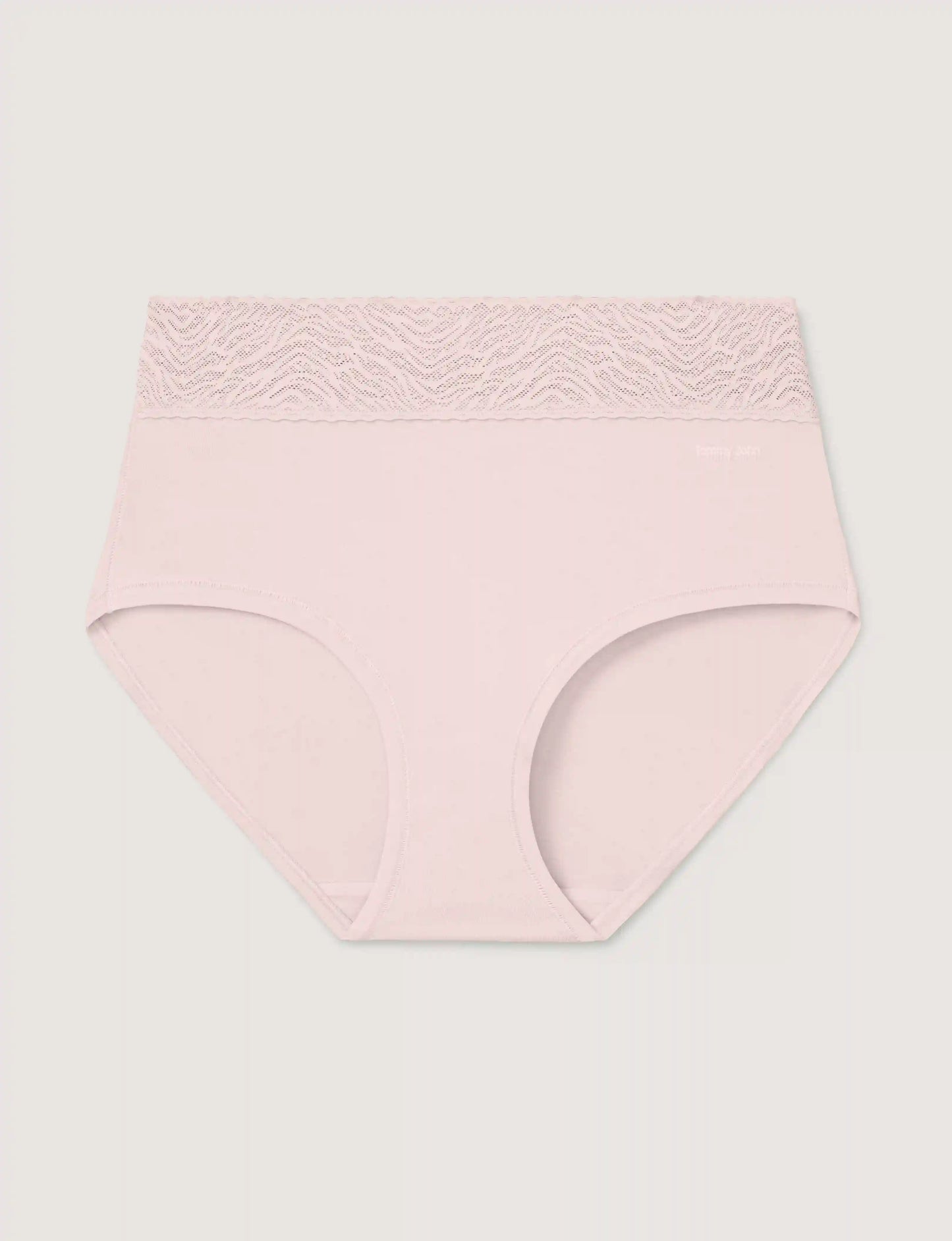Women's Cool Cotton High Rise Brief, Lace Waist