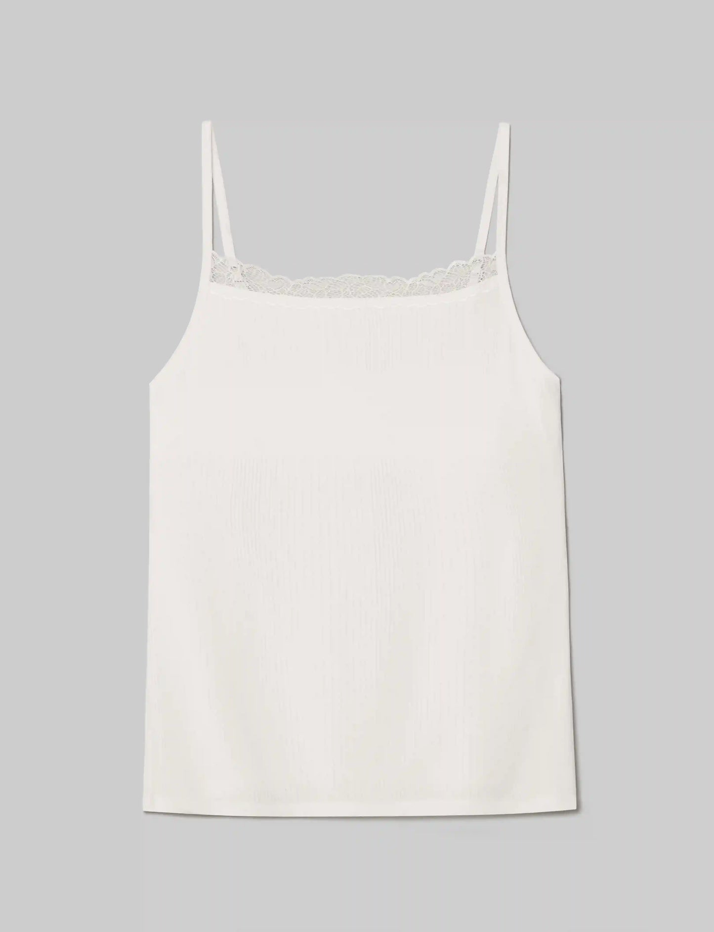 Women's Second Skin Luxe Rib Lace Cami