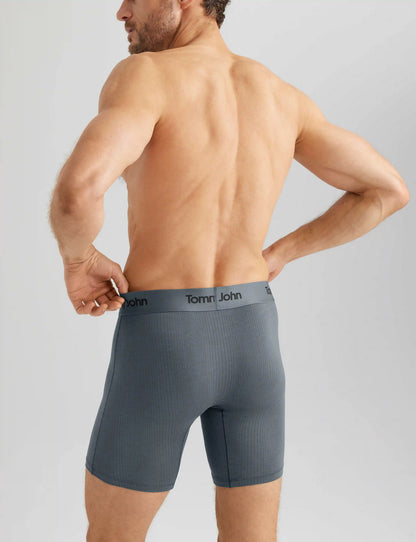 Second Skin Luxe Rib Mid-Length Boxer Brief 6"