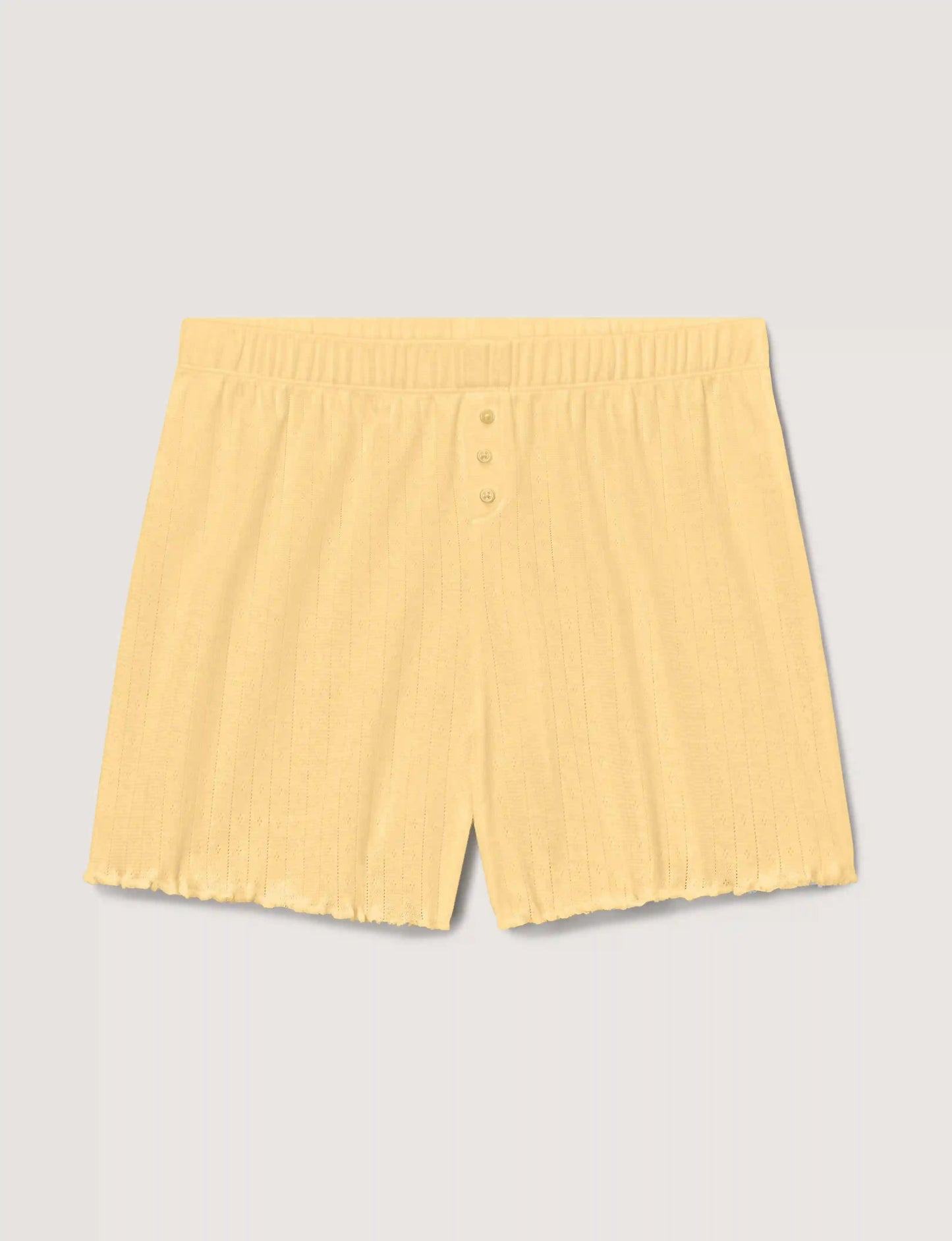 Women's Cotton Pointelle Rib Sleep Short
