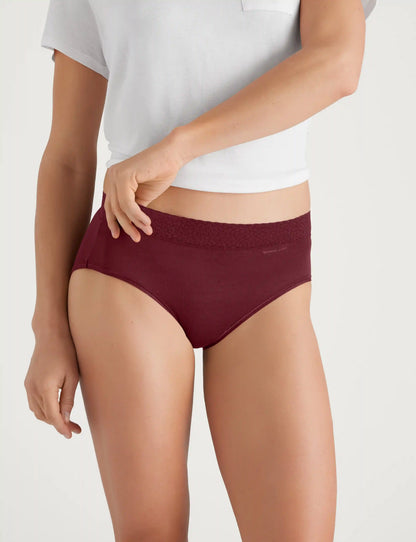 Women's Second Skin High Rise Brief, Lace Waist