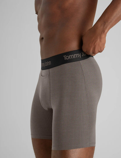 Second Skin Luxe Rib Mid-Length Boxer Brief 6"