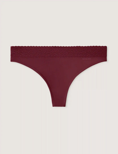 Women's Second Skin Thong, Lace Waist