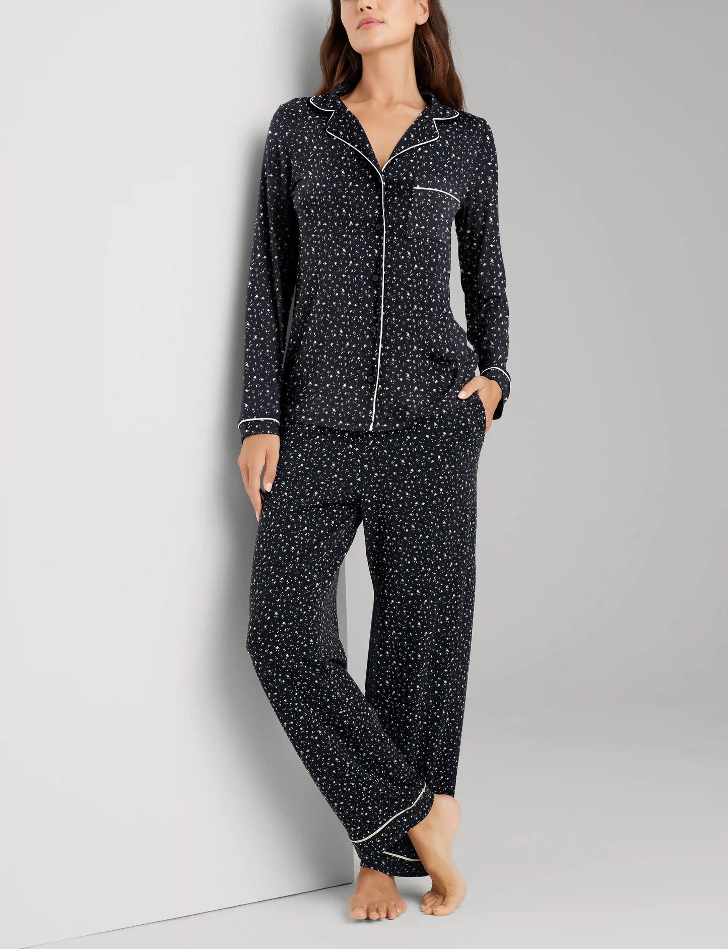 Women's Downtime Long Sleeve Pajama Top & Pant Set