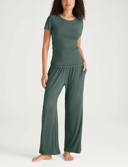 Women's Micro Rib Tee & Pant Set
