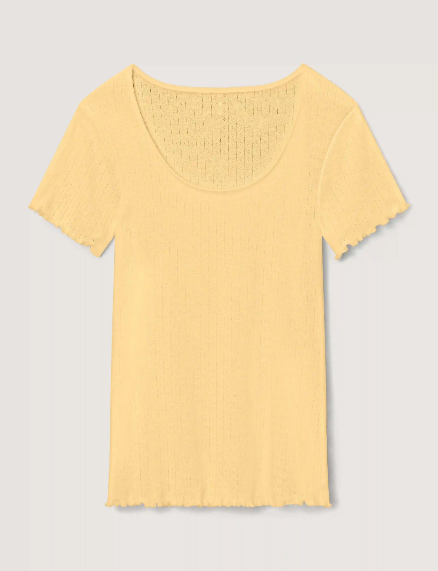 Women's Cotton Pointelle Rib Tee