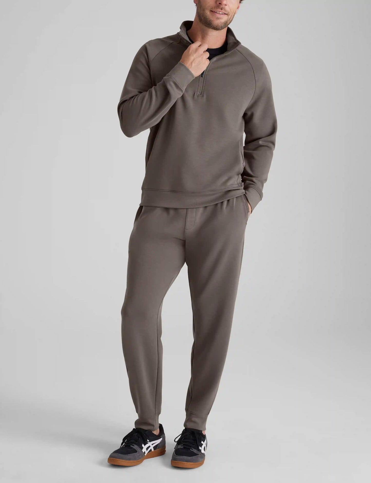 Luxe Traveler Knit Quarter Zip & Jogger Set