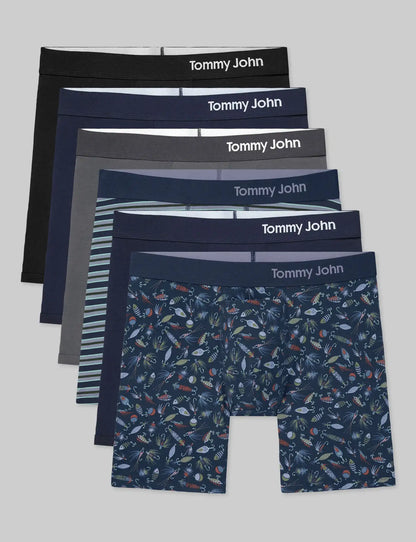 Cool Cotton Mid-Length Boxer Brief 6" (6-Pack)