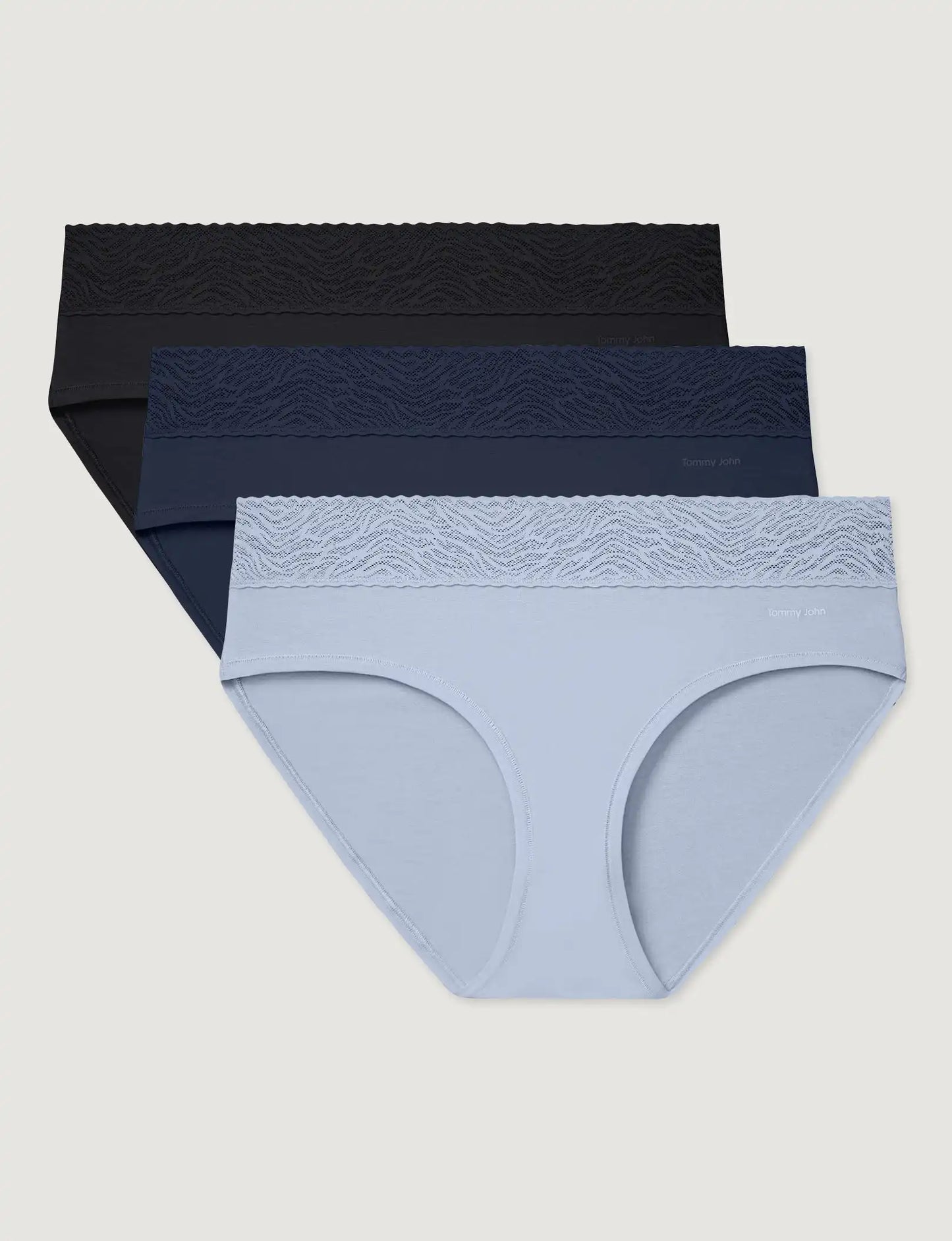 Women's Cool Cotton Brief, Lace Waist (3-Pack)