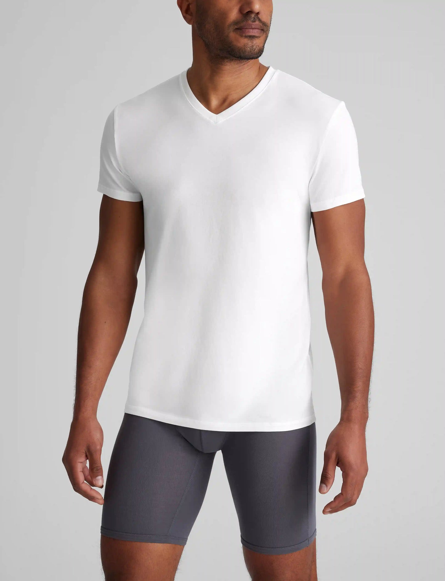 Cool Cotton High V-Neck Modern Fit Undershirt (3-Pack)
