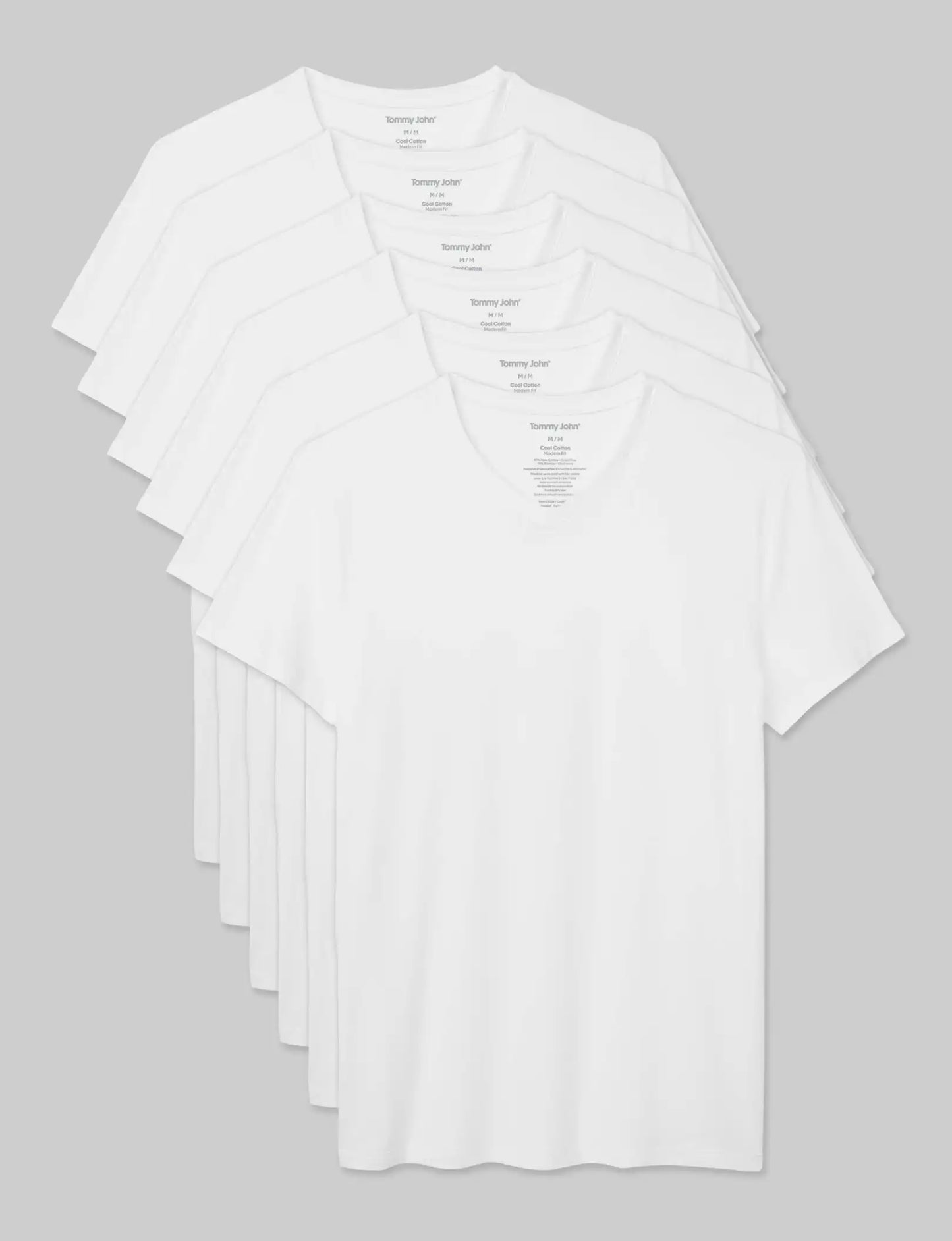 Cool Cotton High V-Neck Modern Fit Undershirt (6-Pack)