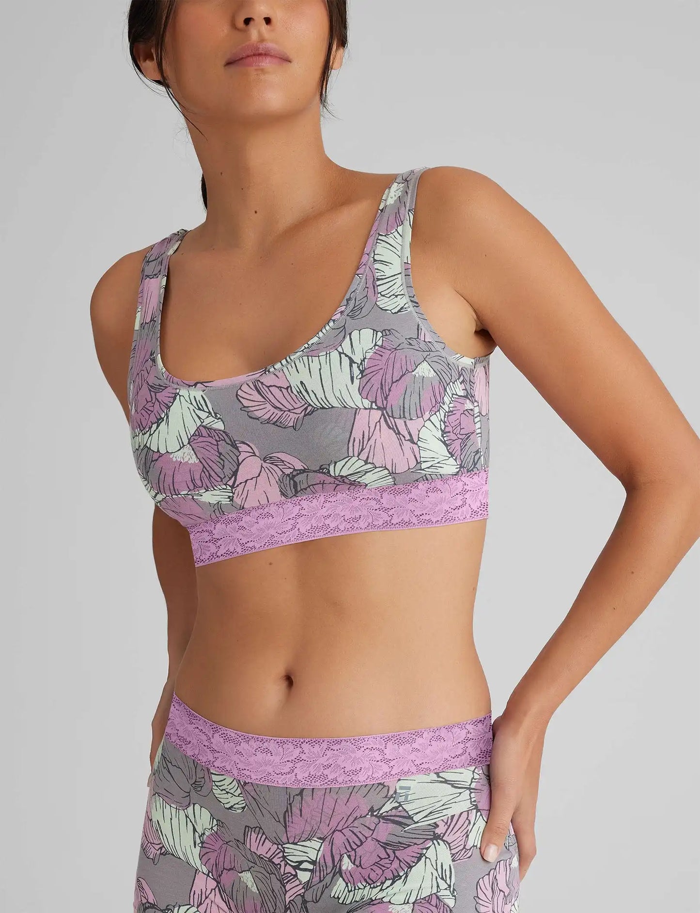Second Skin Scoop Bralette, Lace Band