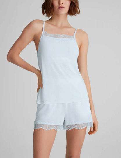 Women's Second Skin Luxe Rib Lace Cami