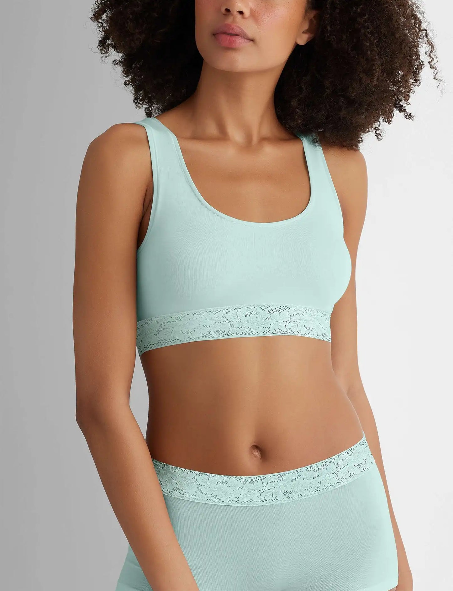 Second Skin Scoop Bralette, Lace Band