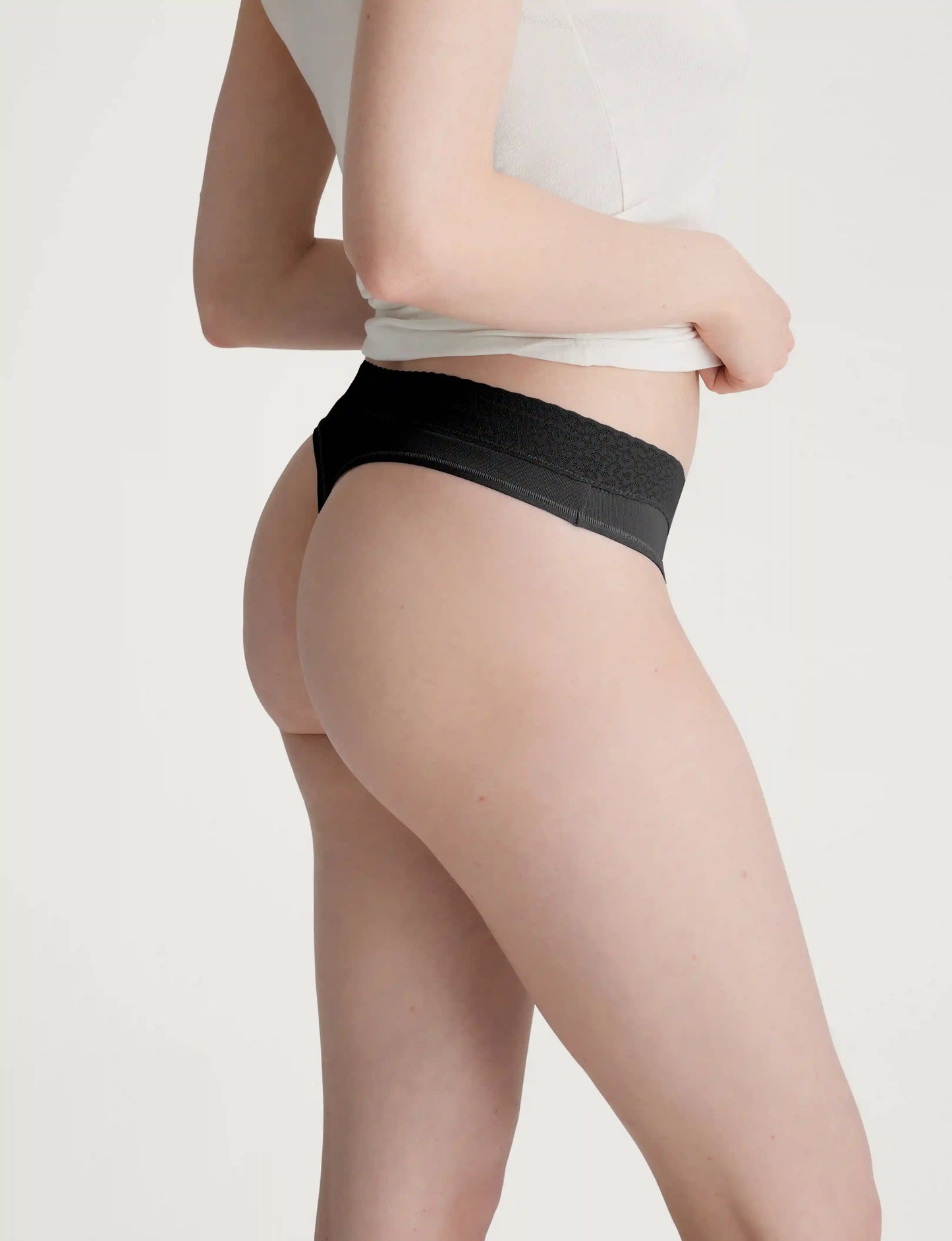 Women's Second Skin Thong, Lace Waist (3-Pack)