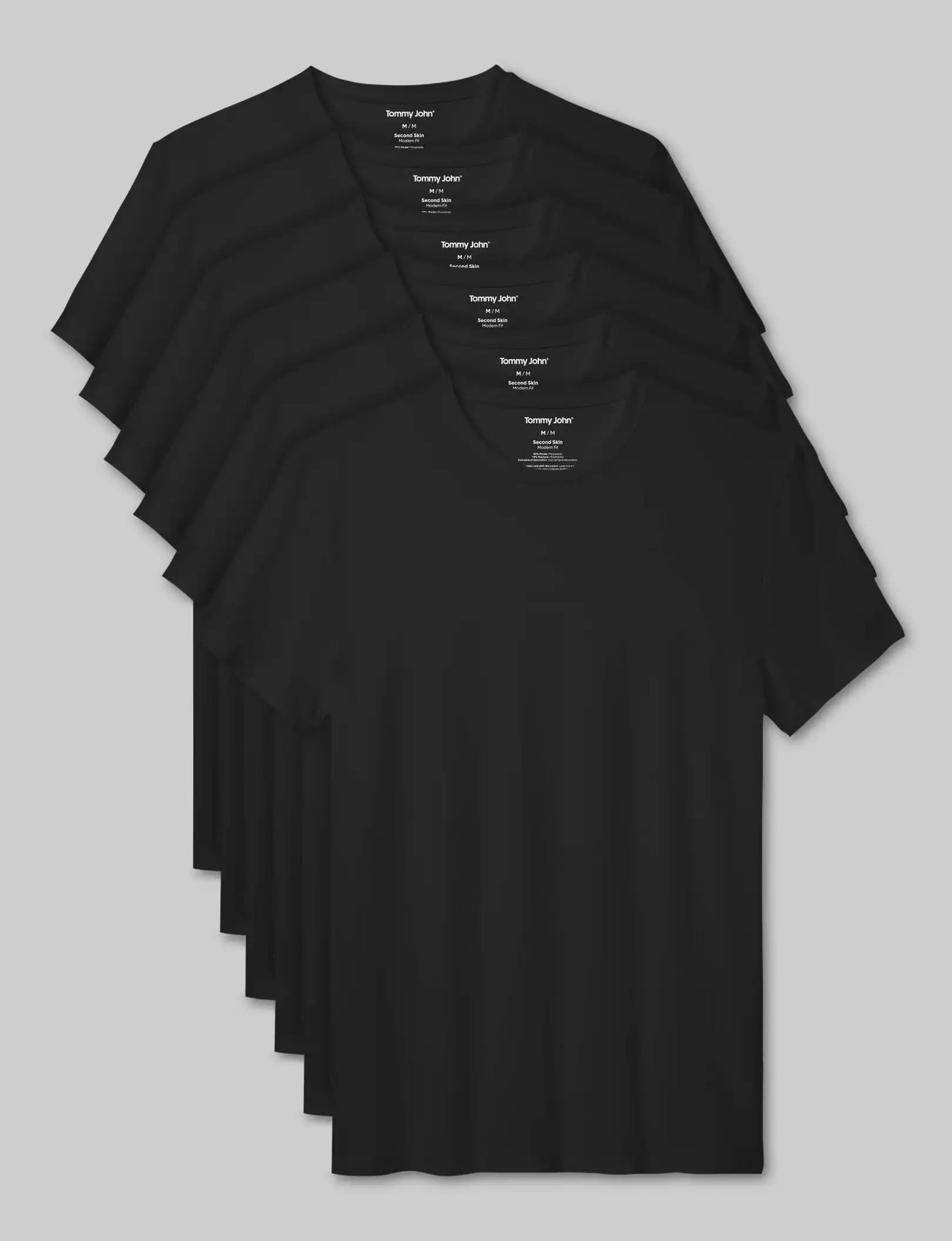 Second Skin Crew Neck Modern Fit Undershirt (6-Pack)