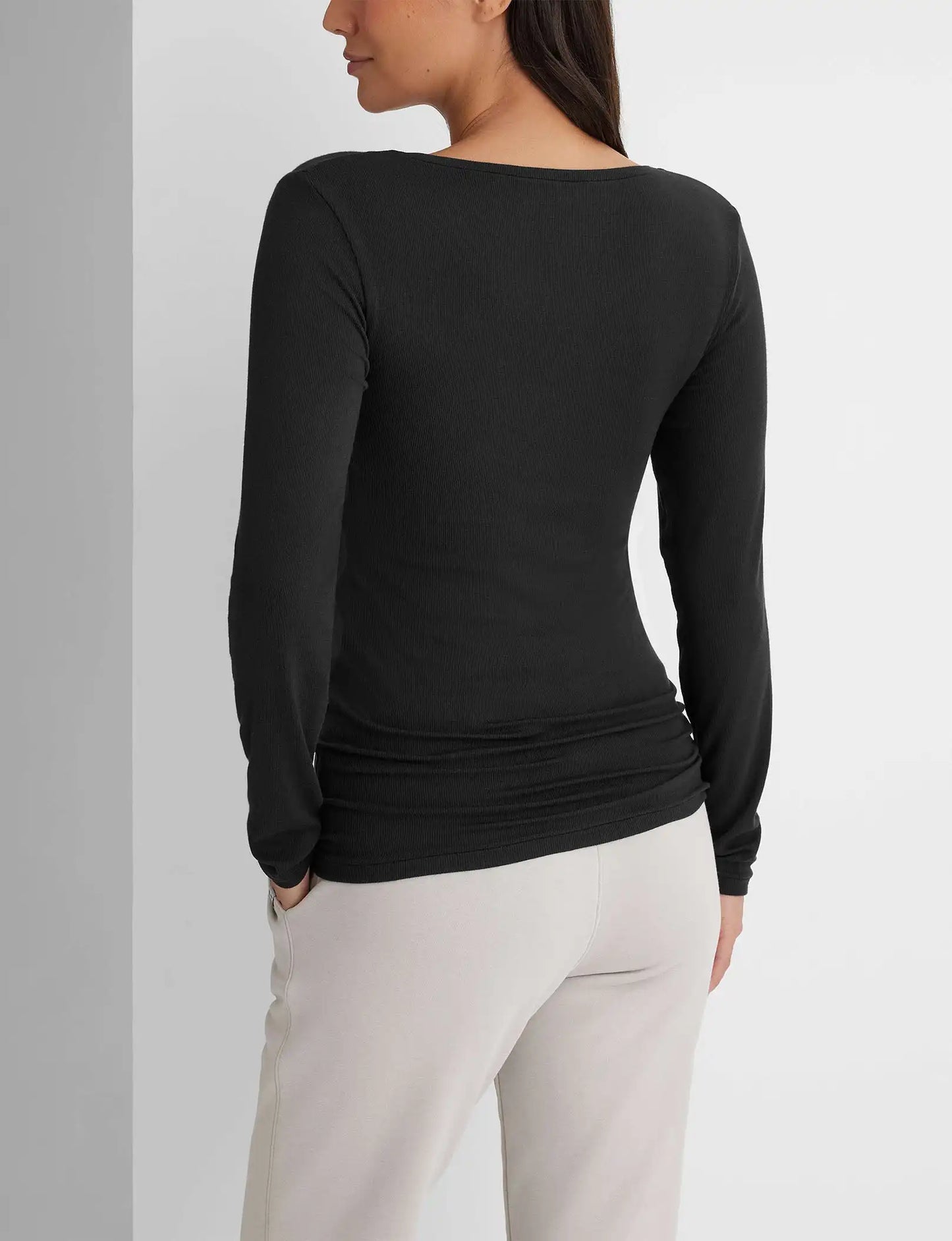 Women's Micro Rib Long Sleeve Tee