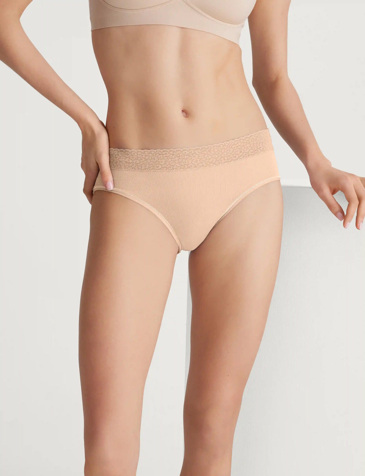Women's Second Skin Brief, Lace Waist (5-Pack)