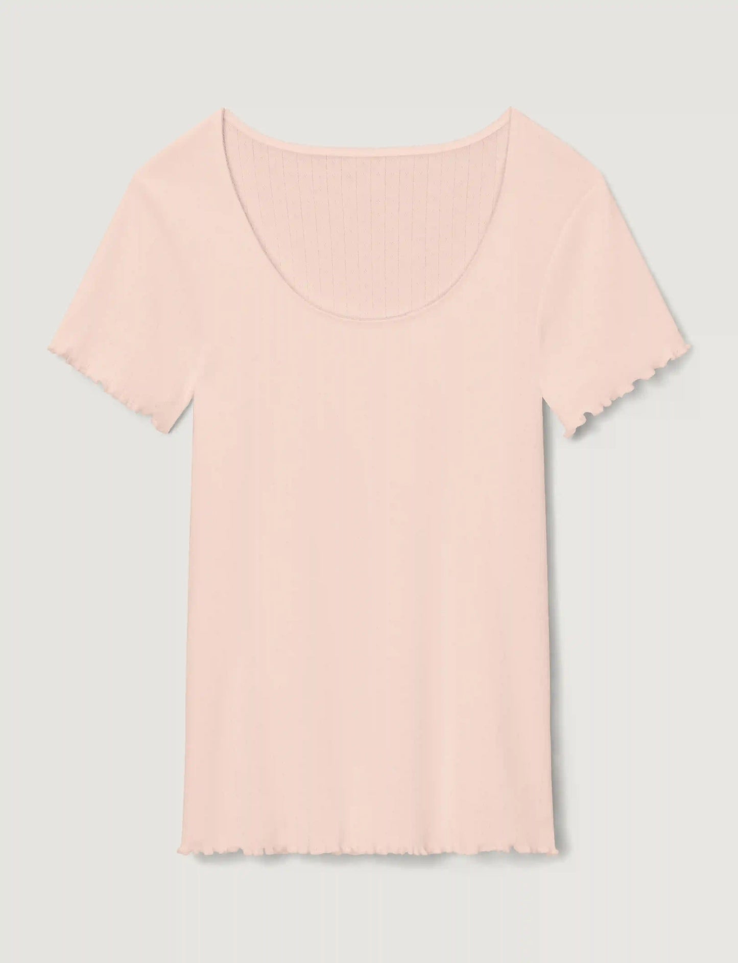 Women's Cotton Pointelle Rib Tee