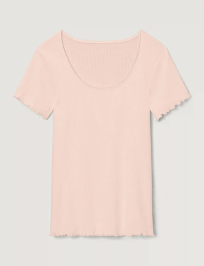 Women's Cotton Pointelle Rib Tee