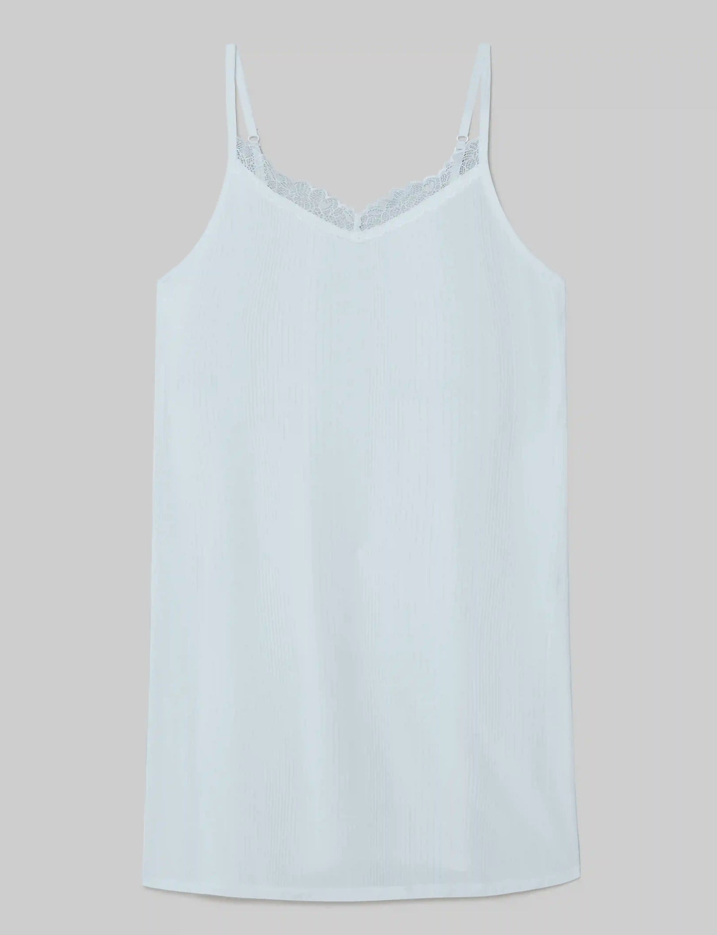 Women's Second Skin Luxe Rib Lace Chemise