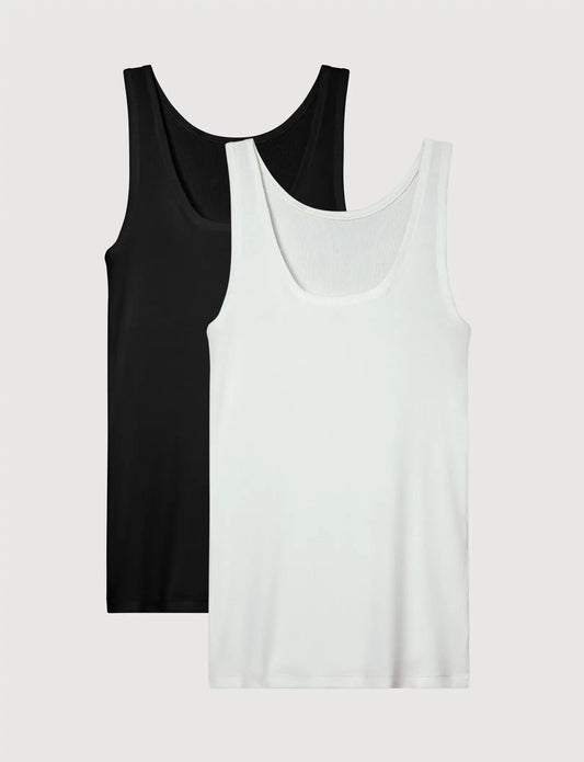 Women's Micro Rib Fitted Tank (2-Pack)