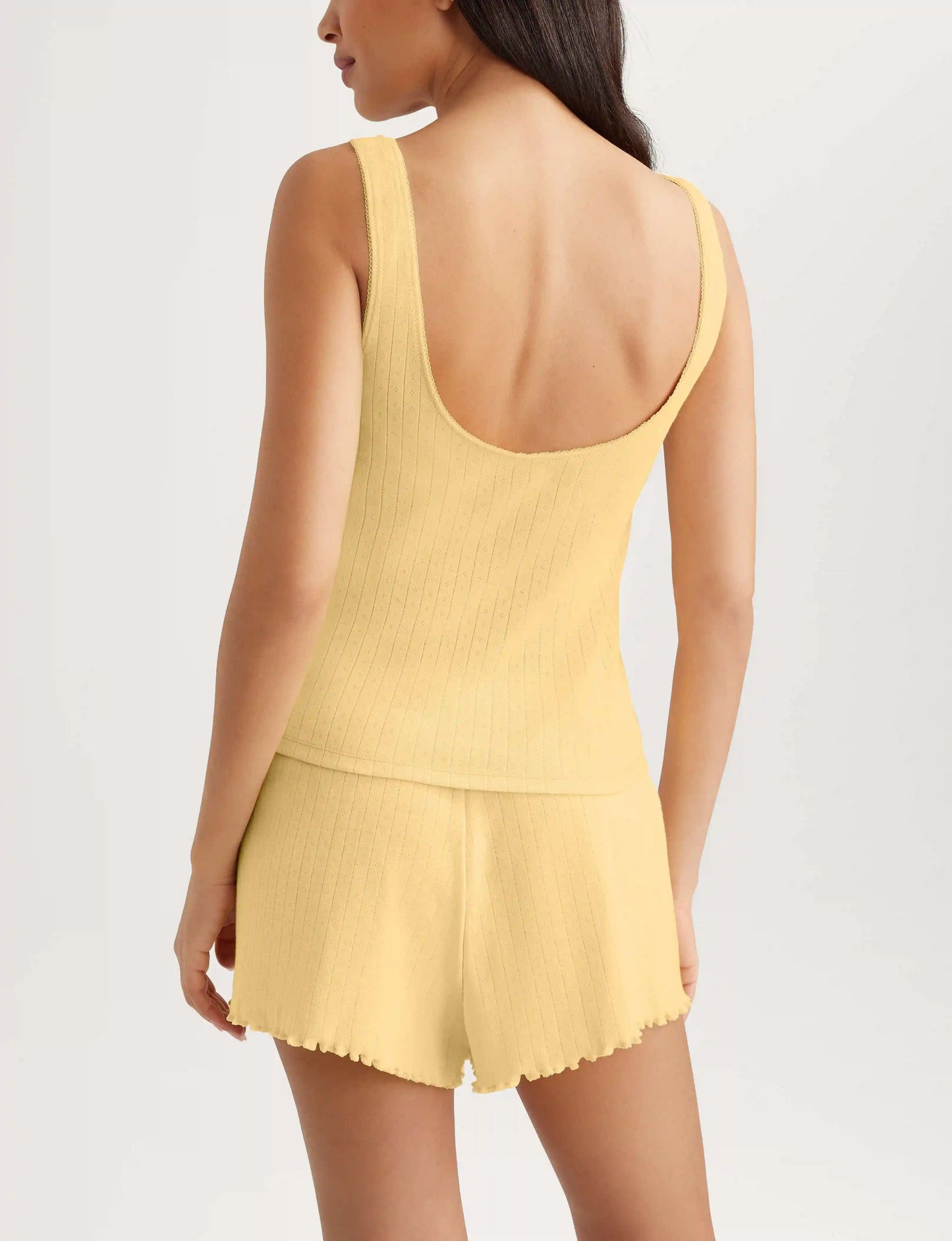 Women's Cotton Pointelle Rib Tank