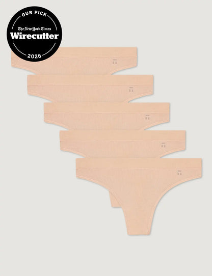 Women's Second Skin Thong (5-Pack)