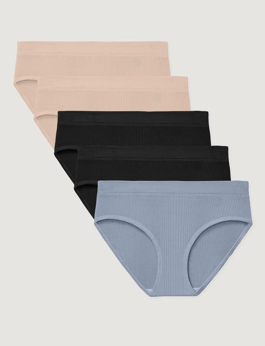 Women's Second Skin Luxe Rib Brief (5-Pack)