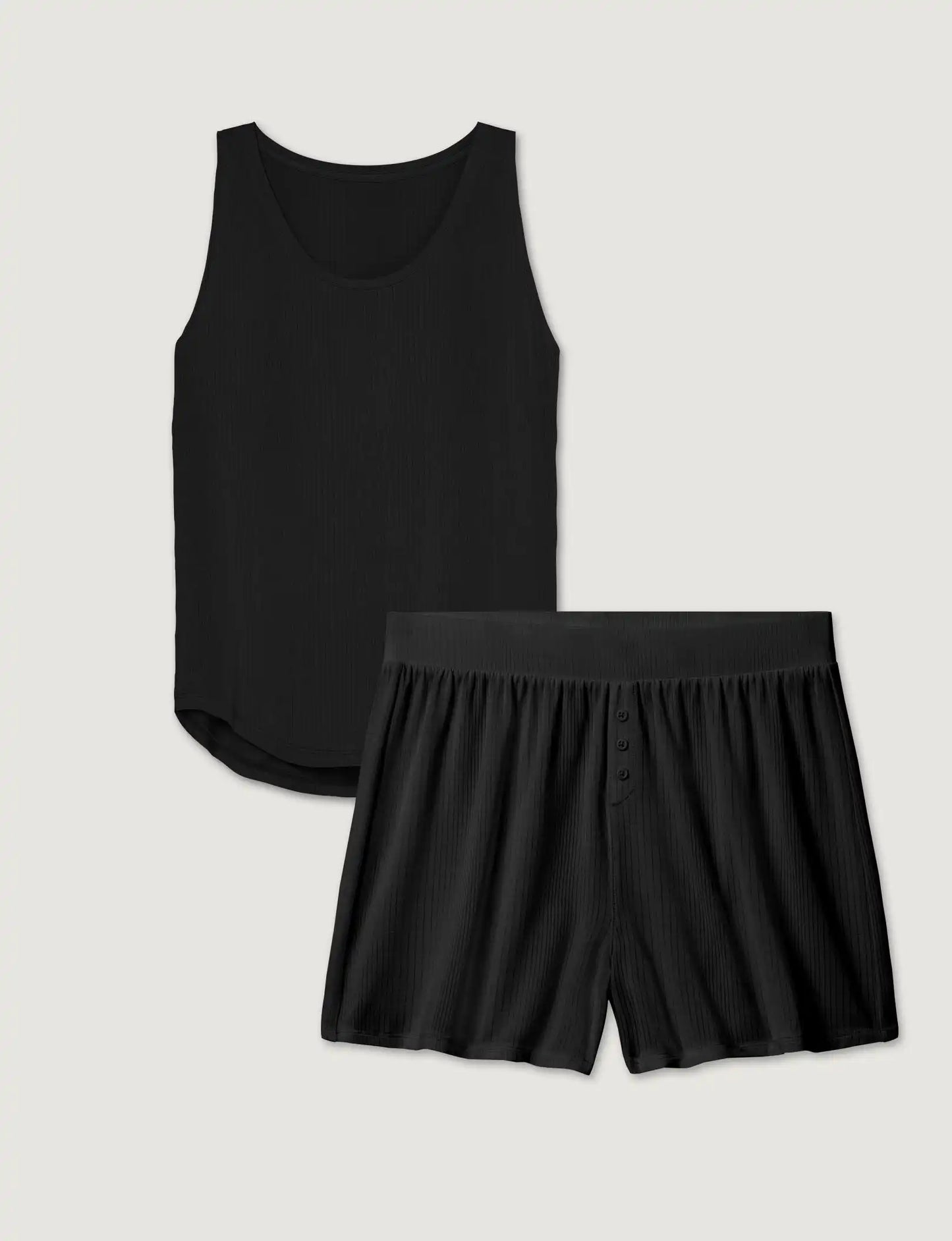 Women's Second Skin Luxe Rib Sleep Tank & Short Set
