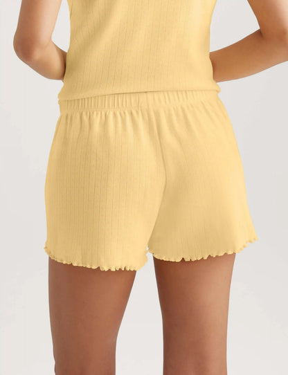 Women's Cotton Pointelle Rib Sleep Short