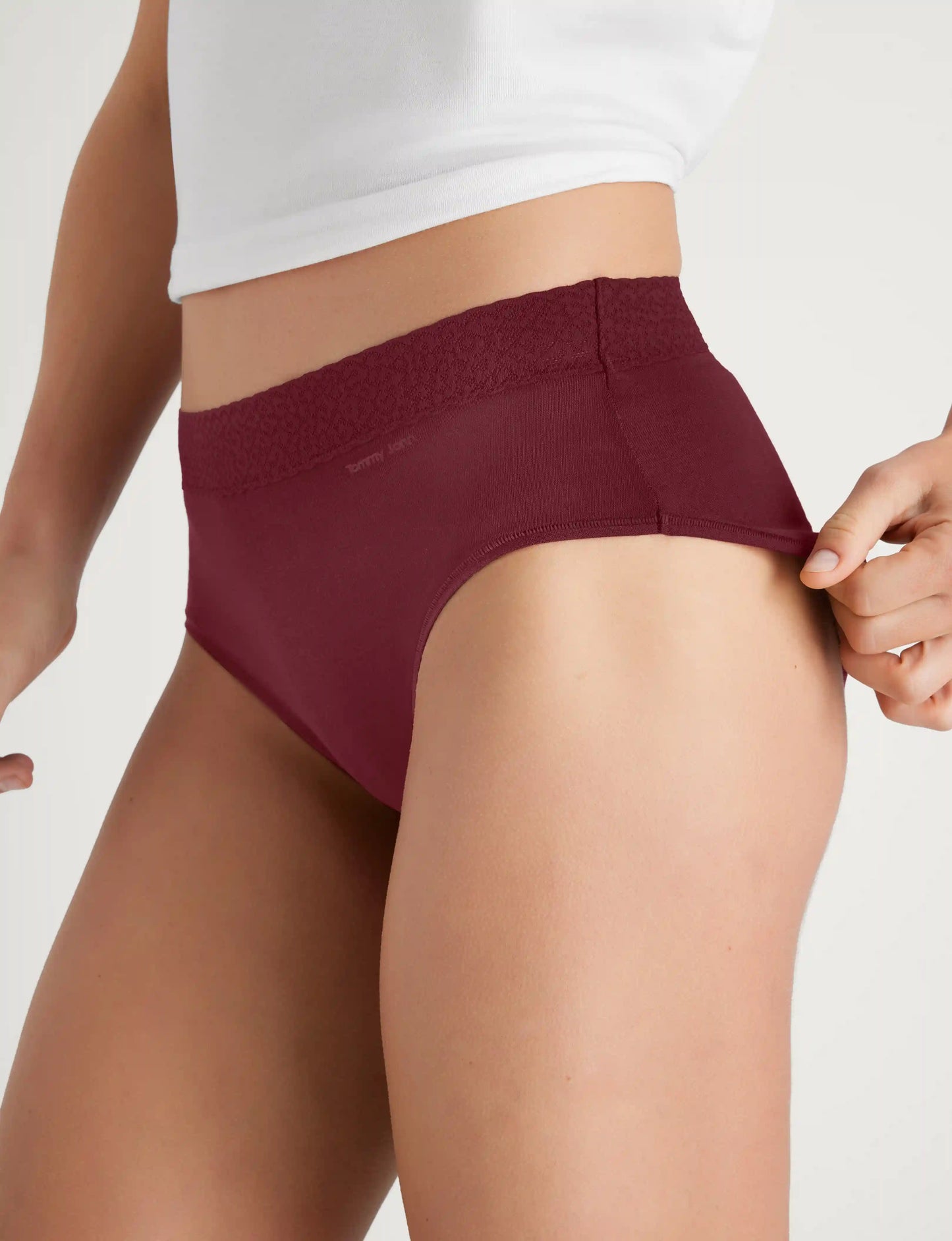 Women's Second Skin High Rise Brief, Lace Waist