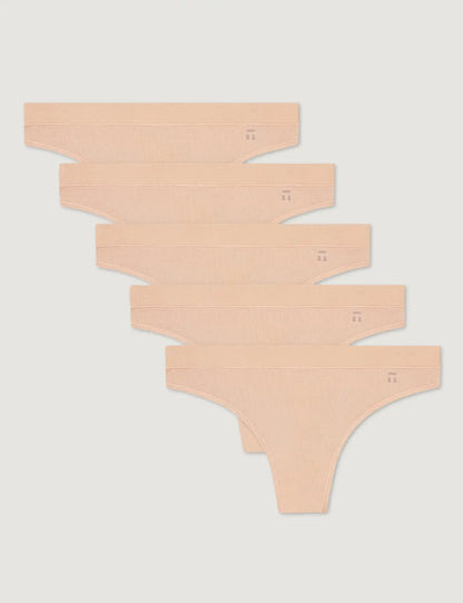 Women's Second Skin Thong (5-Pack)
