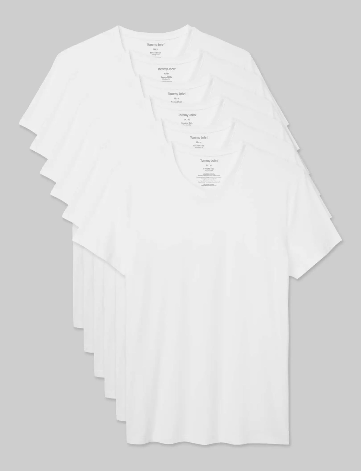 Second Skin High V-Neck Modern Fit Undershirt (6-Pack)