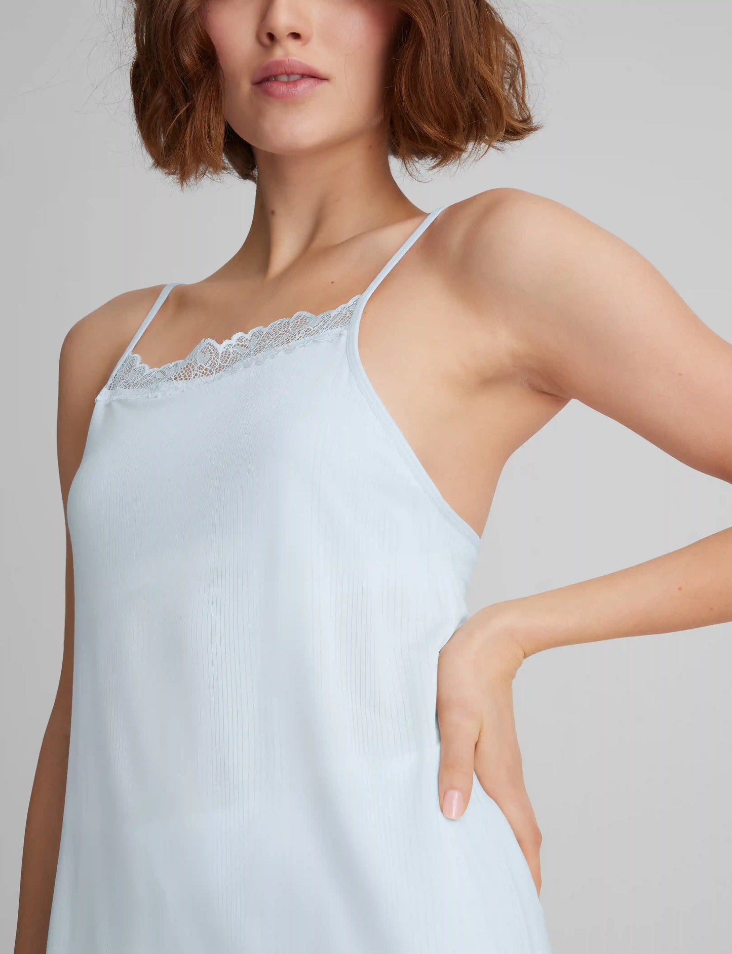 Women's Second Skin Luxe Rib Lace Cami