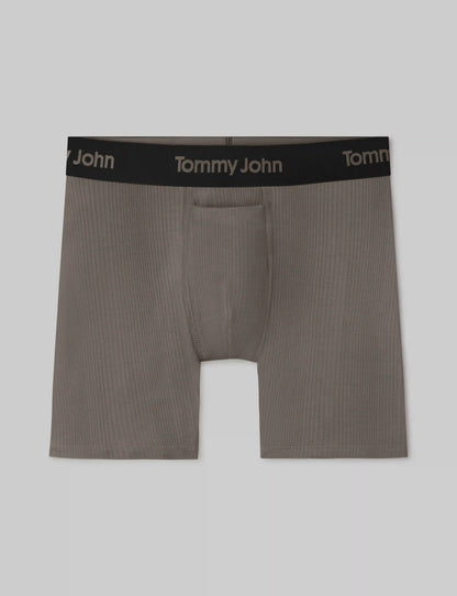 Second Skin Luxe Rib Mid-Length Boxer Brief 6"