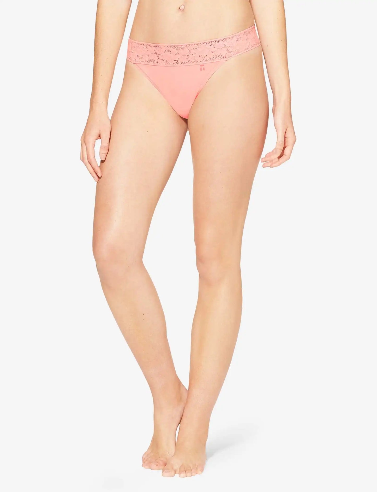 Women's Second Skin Thong, Lace Waist