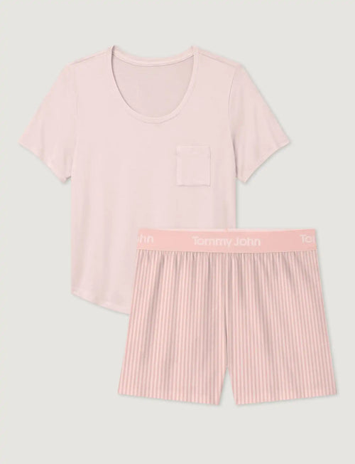 Women's Second Skin Sleep Pocket Tee & Short Set