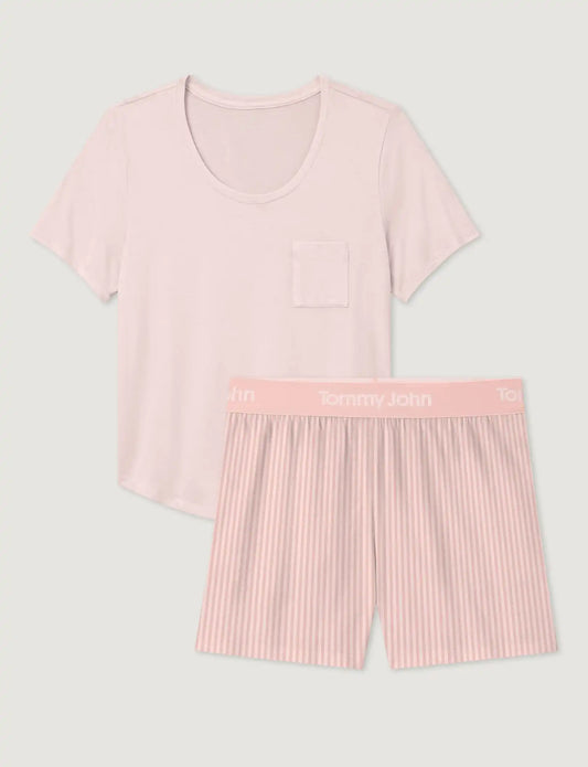 Women's Second Skin Sleep Pocket Tee & Short Set