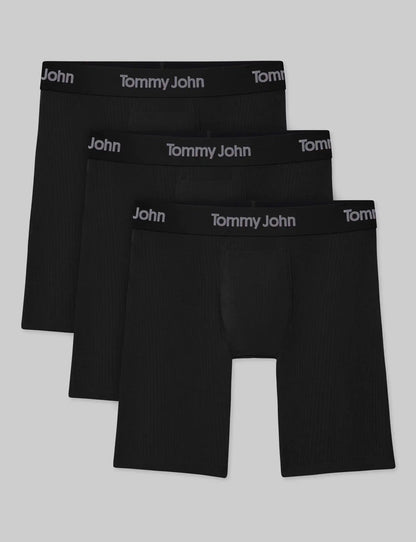 Second Skin Luxe Rib Boxer Brief 8" (3-Pack)