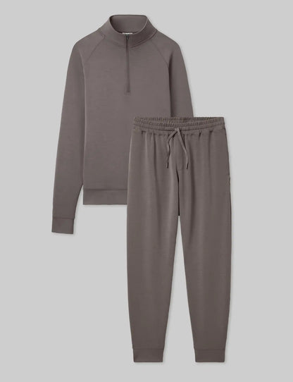 Luxe Traveler Knit Quarter Zip & Jogger Set