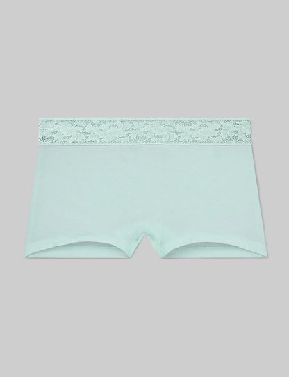 Women's Second Skin Boyshort, Lace Waist
