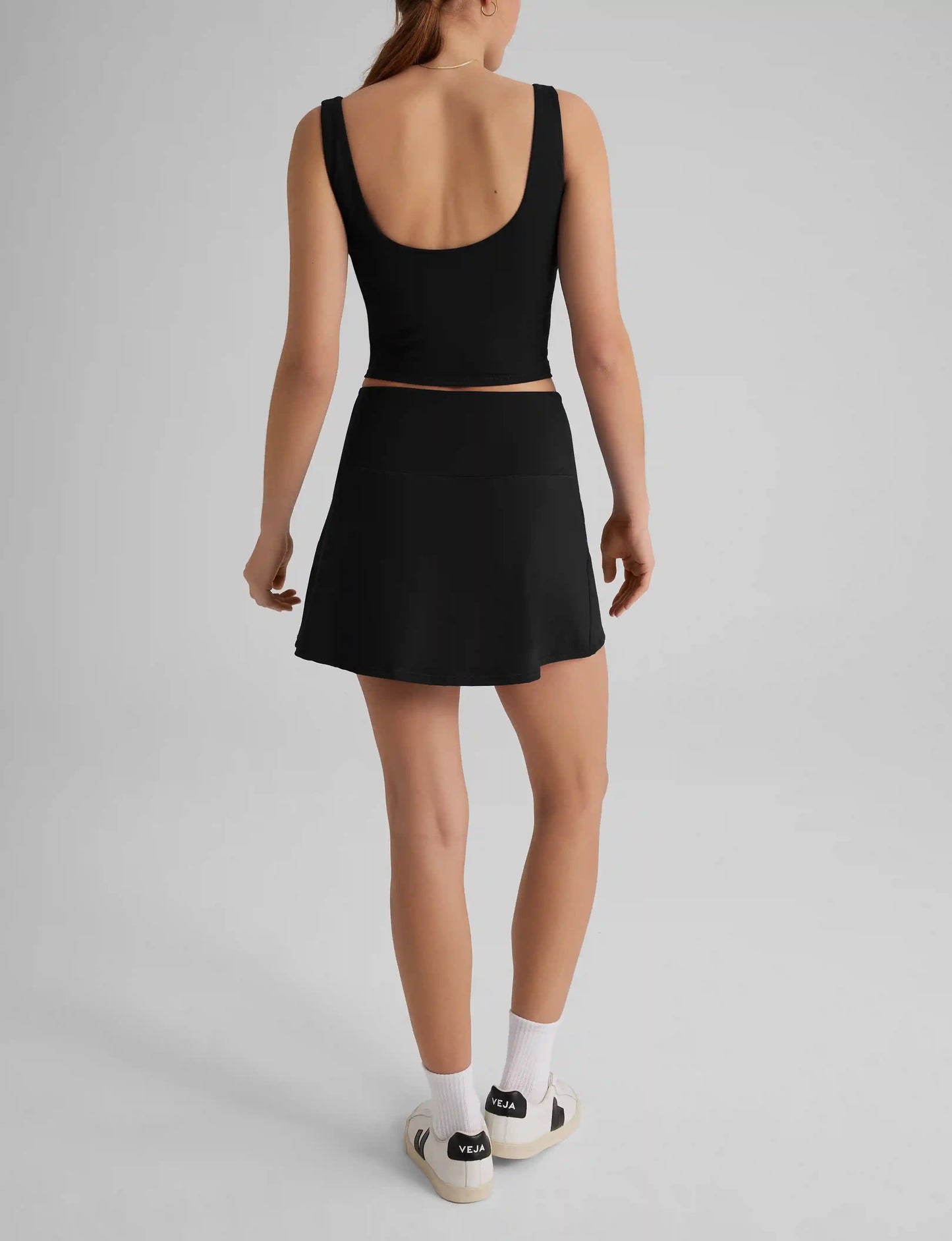 Women's Crop Tank & Tennis Skirt Set