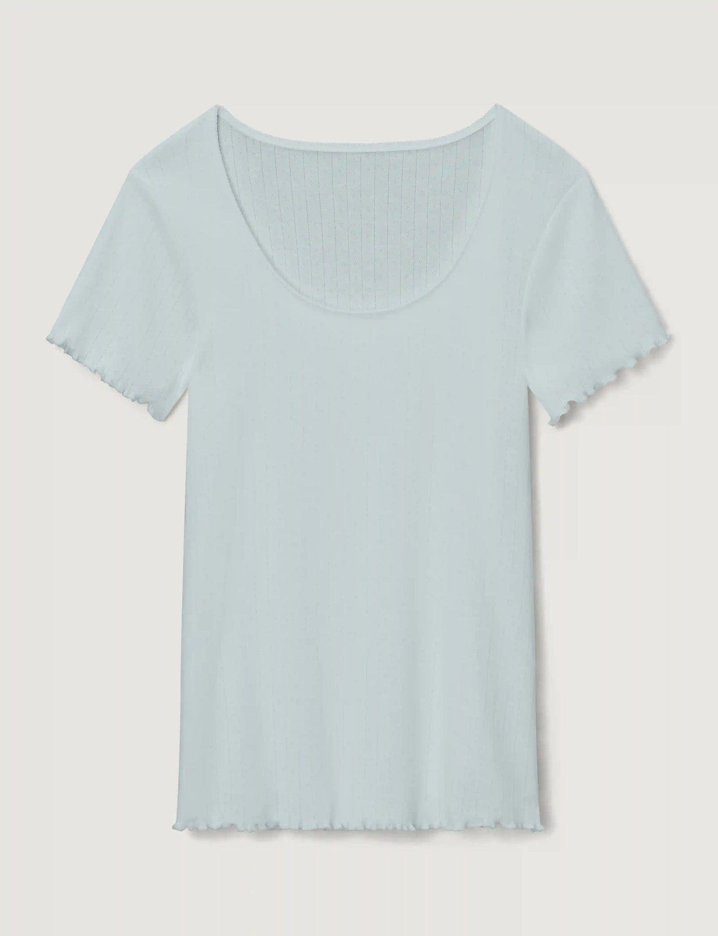 Women's Cotton Pointelle Rib Tee