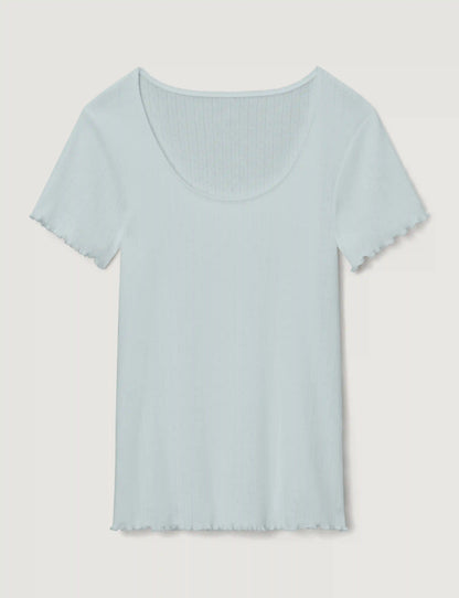 Women's Cotton Pointelle Rib Tee
