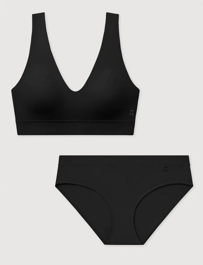 Second Skin Pullover V-Neck Bra & Brief Set