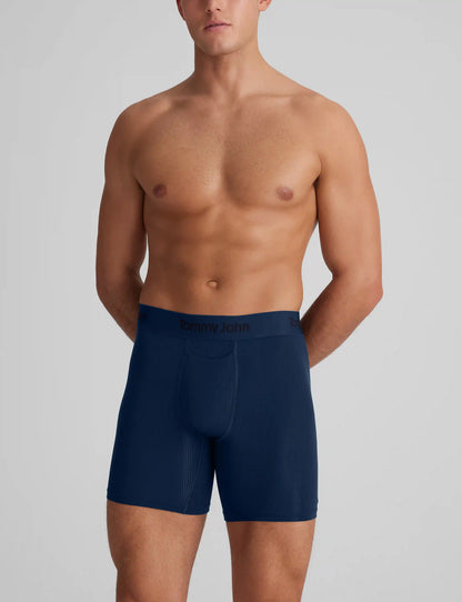 Second Skin Luxe Rib Mid-Length Boxer Brief 6" (3-Pack)