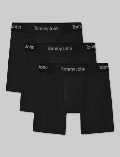 Second Skin Luxe Rib Mid-Length Boxer Brief 6" (3-Pack)