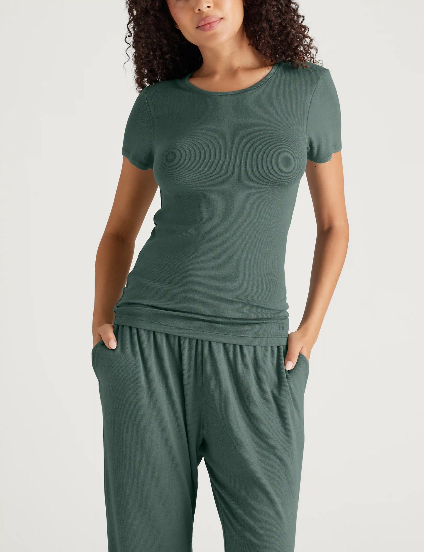 Women's Micro Rib Cap Sleeve Tee
