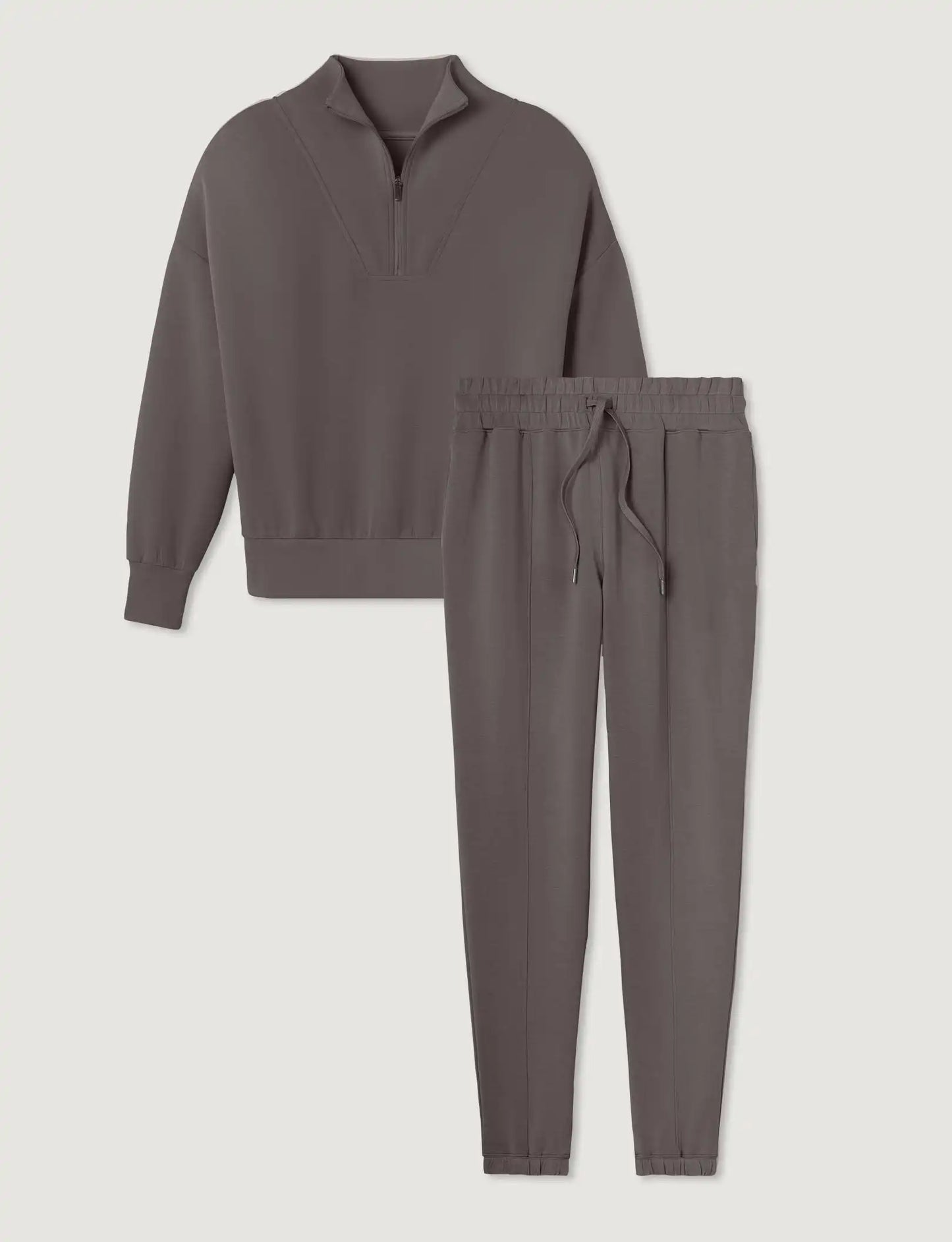 Women's Luxe Traveler Knit Quarter Zip & Jogger Set
